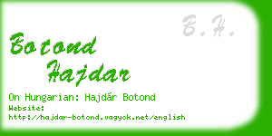 botond hajdar business card