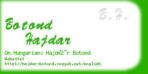 botond hajdar business card